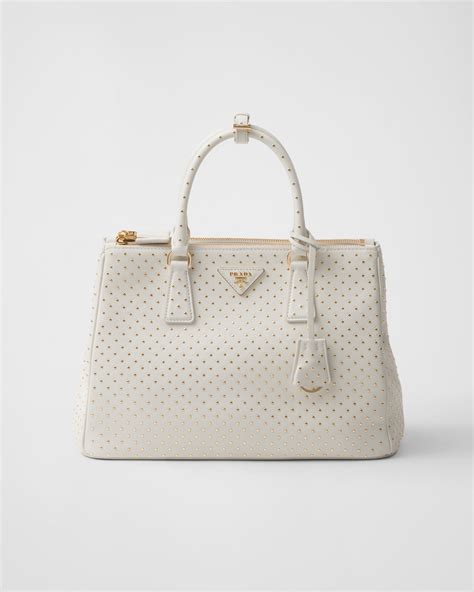 white prada galleria bag